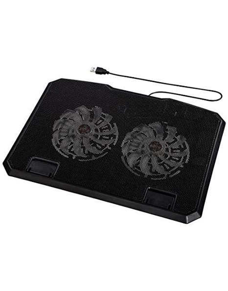 Hama | Notebook Support with Two Fans, Adjustable, USB | Blue LEDs | Black