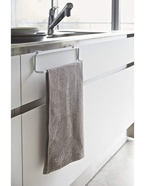 Yamazaki Towel Hanger, Steel, Bianco