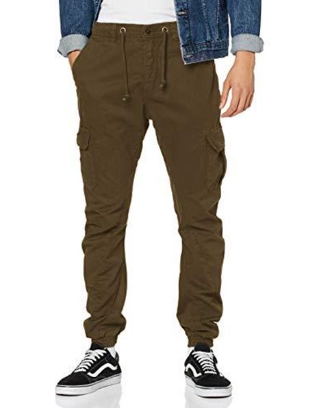 Urban Classics Men's Cargo Jogging Pants Trousers, Green (olive 176), L