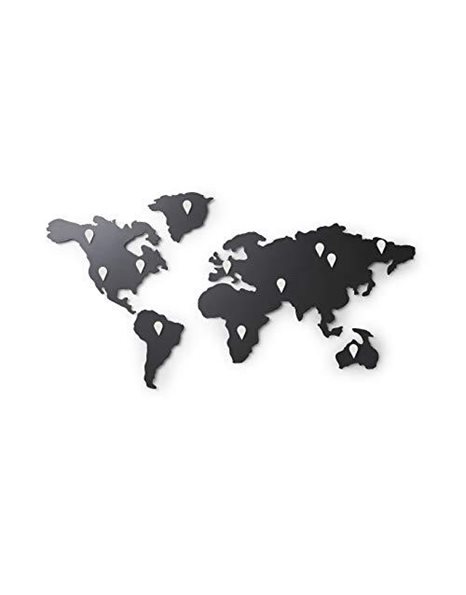 Umbra Mappit Wall Decor ? Magnet Board Map for Tracking Travels, Titanium Plated, Wall Art