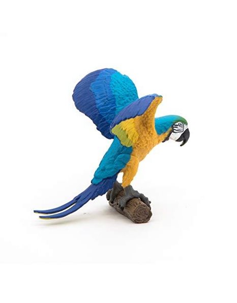 Papo WILD ANIMAL KINGDOM Figurine, 50235 Blue ara Parrot, Multicolour