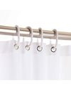 Douceur dInterieur Essencia Shower Curtain with Hooks, Polyester, polyester, gray, 180 x 200 cm