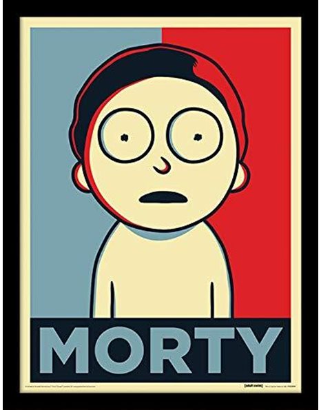 Cartoon Network Rick (Morty Campaign) Framed Print, Multi Coloured, 30 x 40cm