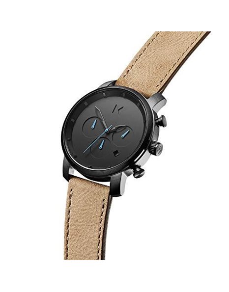 MVMT Men's Analogue Quartz Watch with Leather Calfskin Strap D-MC02-GML