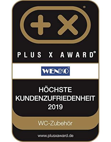 Wenko 23355100 Turbo-LOC Toilet Brush, Stainless Steel, Shiny, 8.5 x 40 x 9 cm