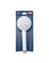 Tatay Bombay Multifunctional Hand Shower 3 Functions with Water Saving System, White, 10 cm Diameter