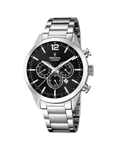 Festina Mens Chronograph Quartz Watch with Stainless Steel Strap F20343/8
