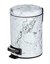 WENKO Onyx Cosmetic Pedal Bin with Pedal Mechanism Capacity 3 L Steel 17 x 25 x 22.5 cm Multi-Coloured