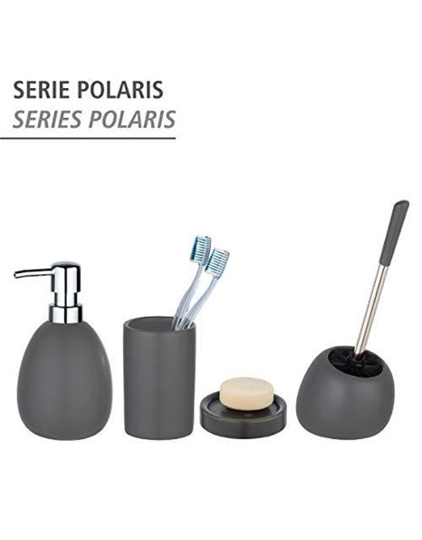 Wenko Polaris Ceramic Toothbrush Cup, Diameter 7.5 x 11.2 cm