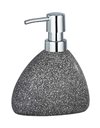Wenko Soap Dispenser Pion GreyLiquid Soap Dispenser, Capacity: 0.36 L, Ceramic, 11.5 x 14.5 x 9 cm, Grey