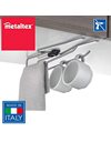 Metaltex All In-- Universal Double Hanger, Metallic Grey, 8 x 28 x 6 cm