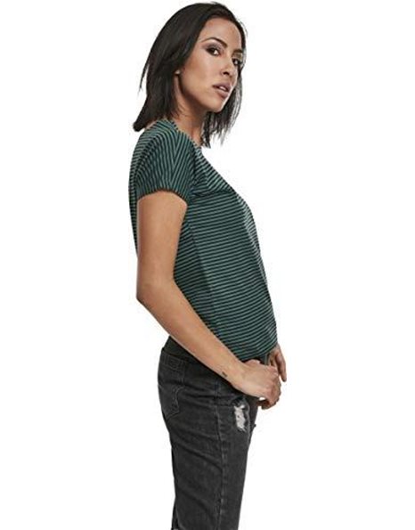 Urban Classics Women's Ladies Yarn Dyed Baby Stripe Tee T-Shirt