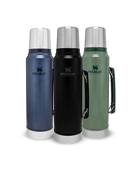 Stanley Classic Legendary Bottle BPA Stainless Steel Thermos-Keeps Cold or Hot for 24 Hours, Matte Black, 1L