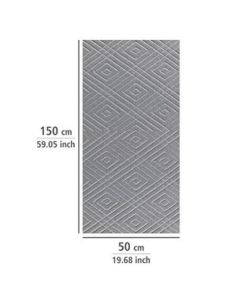 Wenko 54063100 Design Non-Slip Mat, 50 x 150 cm, Grey