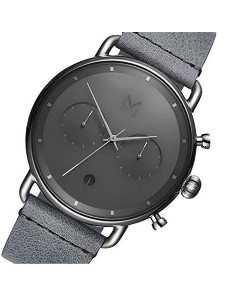 MVMT Men's Analogue Quartz Watch with Leather Calfskin Strap D-BT01-SGR