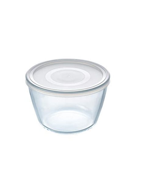 Pyrex Round Shape with lid, 1,6 Liter