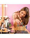 Relaxdays Makeup Organiser, Bamboo, 360Β° Rotatable, Round, for Brush, Lipstick & Cosmetics, Pen Holder, D: 20cm, Natural