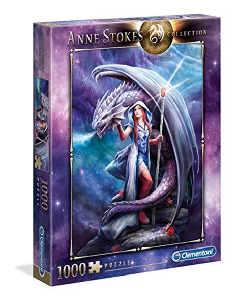 Clementoni - 39525 - Anne Stokes Puzzle - Dragon Mage - 1000 pieces - Made in Italy - jigsaw puzzles for adult